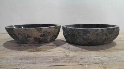 Riviersteen waskommen set RL250319AB, 51x38x15 cm