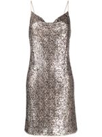 DVF Diane von Furstenberg robe Latika à sequins - Argent