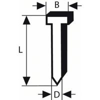 Nagel met verzonken kop SK64 50G, 1,6 mm, 50 mm, verzinkt 2500 stuk(s) Bosch Accessories 2608200505 Afm. (l x b) 50 mm x 1.6 mm