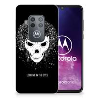 Silicone Back Case Motorola One Zoom Skull Hair