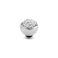 Melano Twisted Shiny Steentje Crystal | Zilver