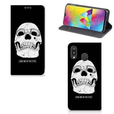 Mobiel BookCase Samsung Galaxy M20 Skull Eyes