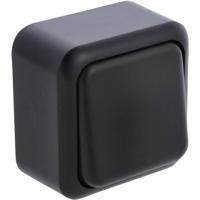 Q-LINK Wisselschakelaar - Enkelvoudig Opbouw - Mat Zwart Design