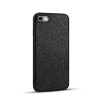 Voor iPhone 8/7 Litchi patroon lederen anti-Falling TPU mobiele telefoon shell beschermende case (zwart)