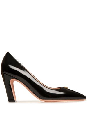 Bally escarpins en cuir à plaque logo - Noir