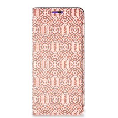 Samsung Galaxy A22 4G | M22 | Hoesje met Magneet | Pattern Orange Samsung Galaxy A22 4G | M22 | Hoesje met Magneet | Pattern Orange