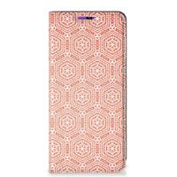 Samsung Galaxy A22 4G | M22 | Hoesje met Magneet | Pattern Orange
