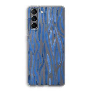 Blauwe nerven: Samsung Galaxy S21 Transparant Hoesje