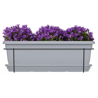 Plantenbakset met metalen steun en bakje - GARDEN ID Relax - Steengrijs 50 cm - Gerecycled en 100% recyclebaar Plantenbakset met metalen steun en bakje - GARDEN ID Relax - Steengrijs 50 cm - Gerecycled en 100% recyclebaar