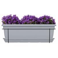 Plantenbakset met metalen steun en bakje - GARDEN ID Relax - Steengrijs 50 cm - Gerecycled en 100% recyclebaar Plantenbakset met metalen steun en bakje - GARDEN ID Relax - Steengrijs 50 cm - Gerecycled en 100% recyclebaar
