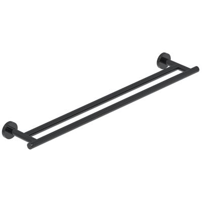 Handdoekrek IVY Dubbel Wandmodel 60 cm Zwart Chroom PVD IVY