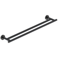 Handdoekrek IVY Dubbel Wandmodel 60 cm Zwart Chroom PVD IVY
