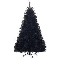 180 cm Hoge Kunstmatige Opvouwbare Halloween Kerstboom 1036 Takken Decoratieve Dennenboom Zwart