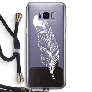Pluim: Samsung Galaxy S8 Transparant Hoesje met koord