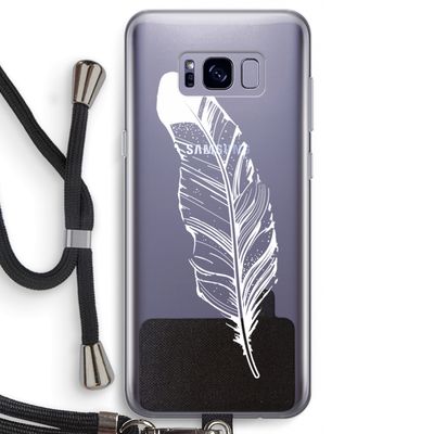 Pluim: Samsung Galaxy S8 Transparant Hoesje met koord