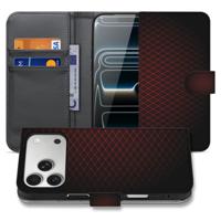 Apple iPhone 17 Pro Max Hoesje | Bookcase | Geruit Rood Met 3 Pasjes