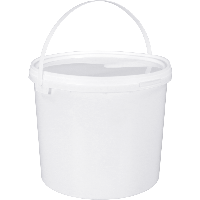 Emmer | PP | 187mm | ∅225mm | rond | 5l | wit | 30 stuks