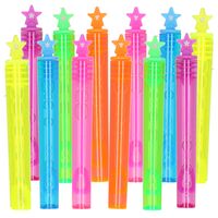 36x Bellenblaas buisjes neon kleuren met ster dop 4 ml voor kinderen