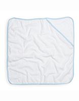 Towel City TC36 Babies Hooded Towel - White/Blue - 75 x 75 cm