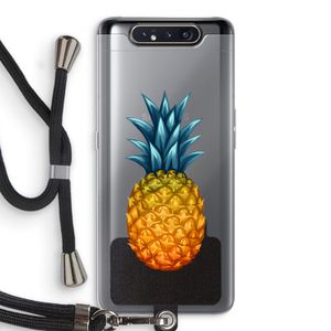 Grote ananas: Samsung Galaxy A80 Transparant Hoesje met koord