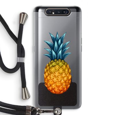 Grote ananas: Samsung Galaxy A80 Transparant Hoesje met koord
