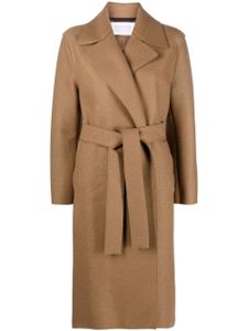 Harris Wharf London manteau ceinturé en laine à simple boutonnage - Marron