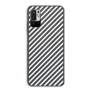 Strepen zwart-wit: Xiaomi Redmi Note 10 5G Transparant Hoesje