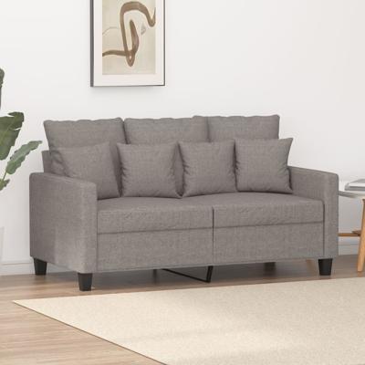 Tweezitsbank 120 cm stof taupe