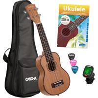 Cascha HH 2027 Premium Mahogany sopraan ukelele set (4-talig) - thumbnail