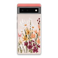 Painted wildflowers: Google Pixel 6 Transparant Hoesje
