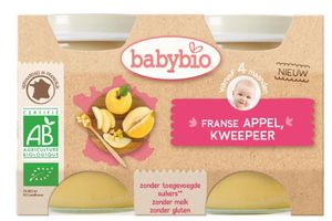 Babybio Dessert appel peer 130 gr bio (2 st)