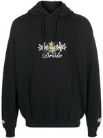 Drôle De Monsieur hoodie en coton à logo brodé - Noir - thumbnail