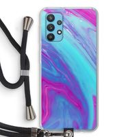 Zweverige regenboog: Samsung Galaxy A32 4G Transparant Hoesje met koord