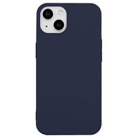 iPhone 15 Plus Anti-Vingerafdruk Mat TPU Hoesje - Donkerblauw