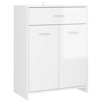 The Living Store badkaast Pisa - badkamer opbergmeubel - 60 x 33 x 80 cm - hoogglans wit