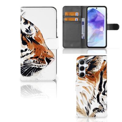 Hoesje Samsung Galaxy A55 Watercolor Tiger Hoesje Samsung Galaxy A55 Watercolor Tiger
