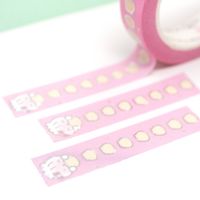 Wonton in a Million Baby Pink Dumpling Vertical Checklist Washi Tape - thumbnail