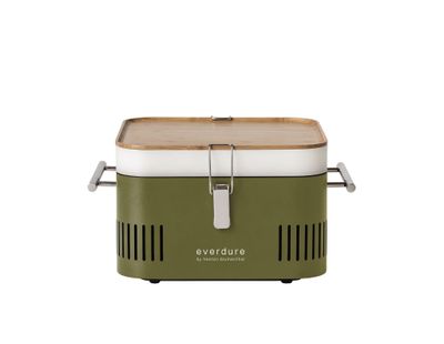 Everdure Cube groen houtskoolbarbecue op=op
