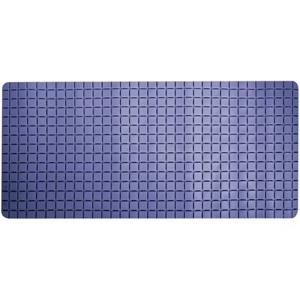 MSV Douche|bad anti-slip mat badkamer - rubber - blauw - 76 x 36cm