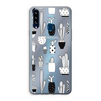 Cactusmotief: Samsung Galaxy A20s Transparant Hoesje