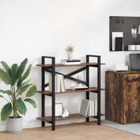 Boekenkast Gerookt eiken 100 x 33,5 x 102 cm Bewerkt hout