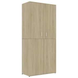 vidaXL Schoenenkast 80x39x178 cm bewerkt hout sonoma eikenkleurig