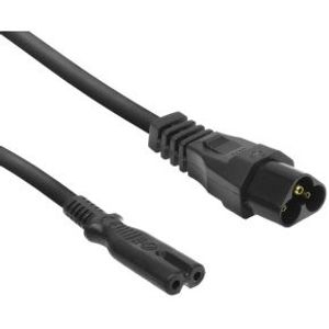 ACT Netsnoer C6 - C7 zwart 0,2 m