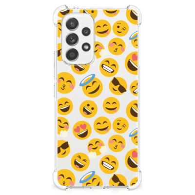 Samsung Galaxy A53 5G Doorzichtige Silicone Hoesje Emoji Samsung Galaxy A53 5G Doorzichtige Silicone Hoesje Emoji