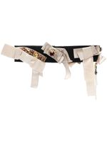 Dolce & Gabbana Pre-Owned ceinture en soie à strass (années 2000) - Noir - thumbnail