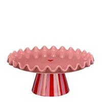 Mica Decorations Bella Taartplateau - H13 x Ø30 cm - Roze, Rood