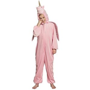 Eenhoorn dieren onesie/kostuum voor kinderen roze 140  -