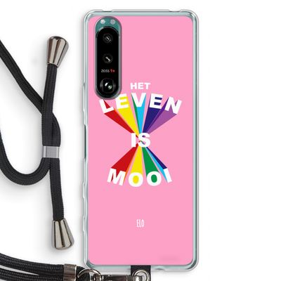 Het Leven Is Mooi: Sony Xperia 5 III Transparant Hoesje met koord
