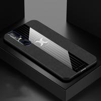 Voor vivo S1 Pro XINLI stiksels doek textuur schokbestendig TPU beschermhoes (zwart)