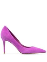 Le Silla escarpins Eva 90 mm en daim - Violet - thumbnail